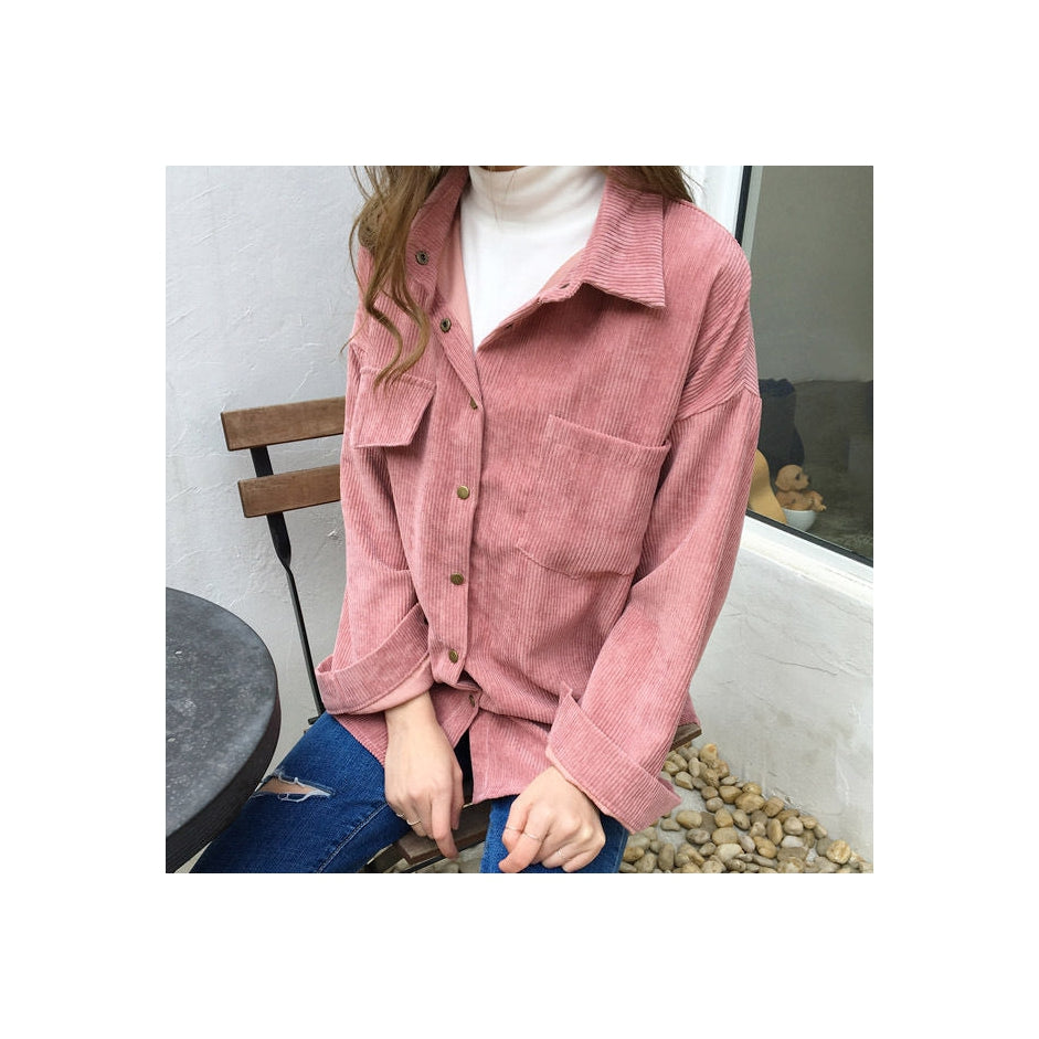 Style Core Aesthetics, New Style Trends - Comfy Cute Cord Shirt