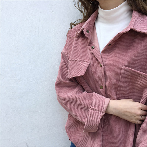 Style Core Aesthetics, New Style Trends - Comfy Cute Cord Shirt
