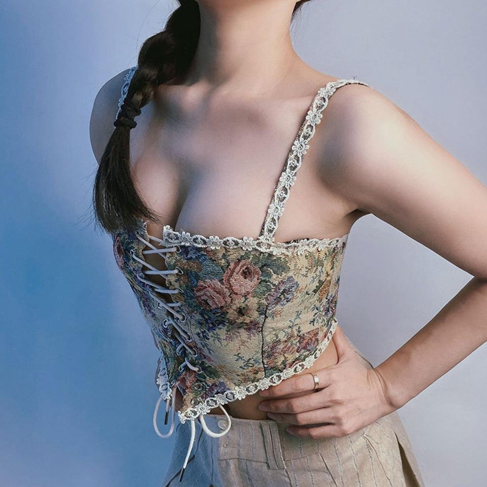 Style Core Aesthetics, New Style Trends - Cottagecore Corset Top