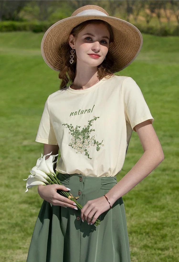 Style Core Aesthetics, New Style Trends - Cottagecore Natural Tee