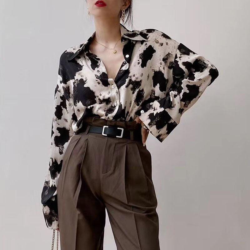 Style Core Aesthetics, New Style Trends - Cow Print Blouse