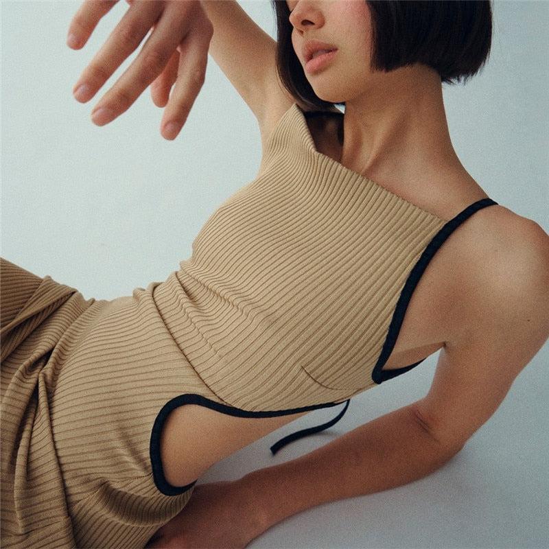 Style Core Aesthetics, New Style Trends - Cut Out Bodycon Maxi Dress