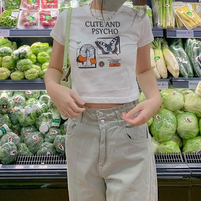 Style Core Aesthetics, New Style Trends - Cute and Psycho Crop Top