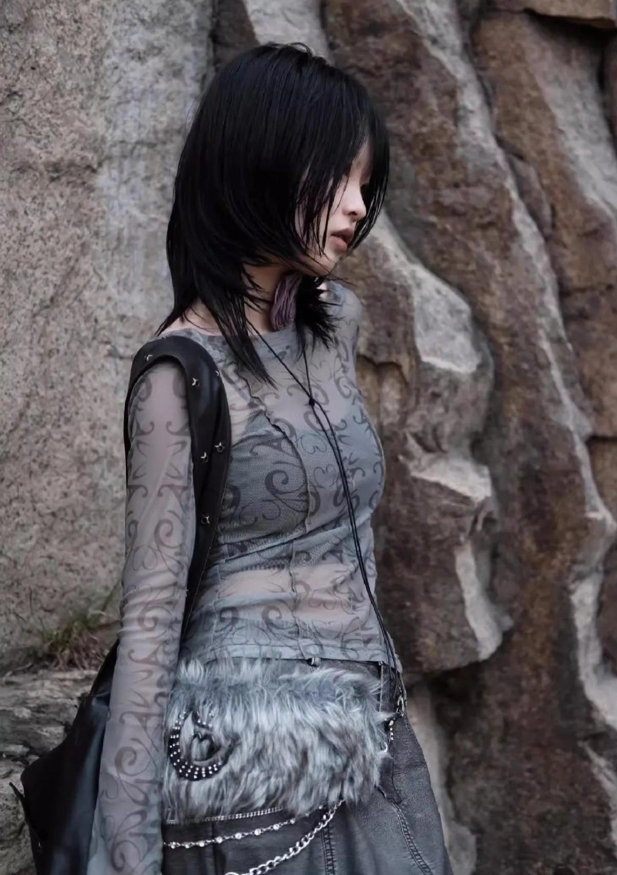 Style Core Aesthetics, New Style Trends - Cyberpunk Sheer Top