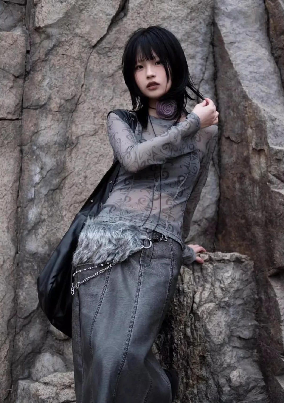 Style Core Aesthetics, New Style Trends - Cyberpunk Sheer Top
