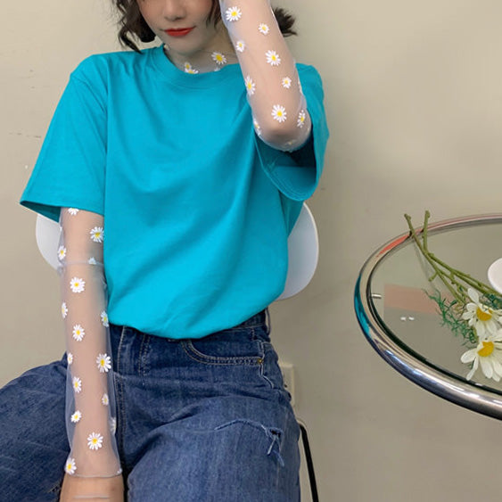 Style Core Aesthetics, New Style Trends - Daisy Mesh Top + Tee Co-Ord