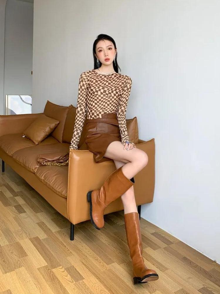 Style Core Aesthetics, New Style Trends - Deformed Checked Top