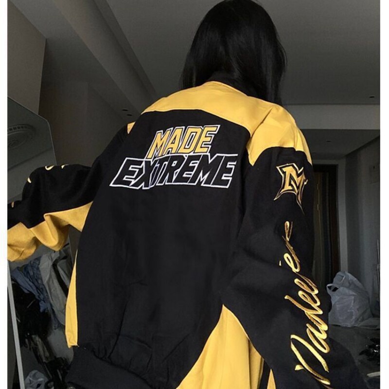 Style Core Aesthetics, New Style Trends - Embroidered Racing Jacket