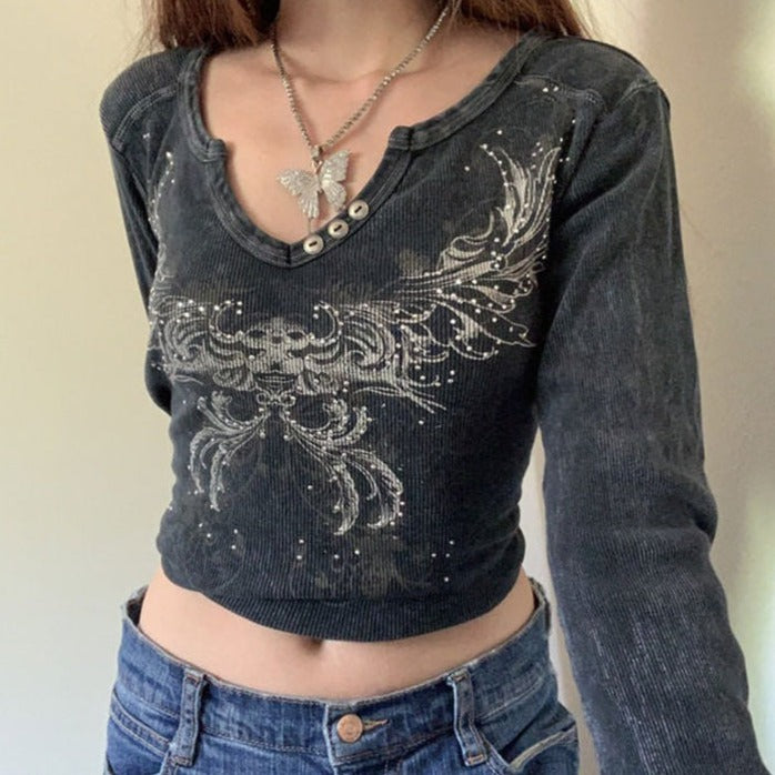 Style Core Aesthetics, New Style Trends - Fairy Grunge Aesthetic Crop Top