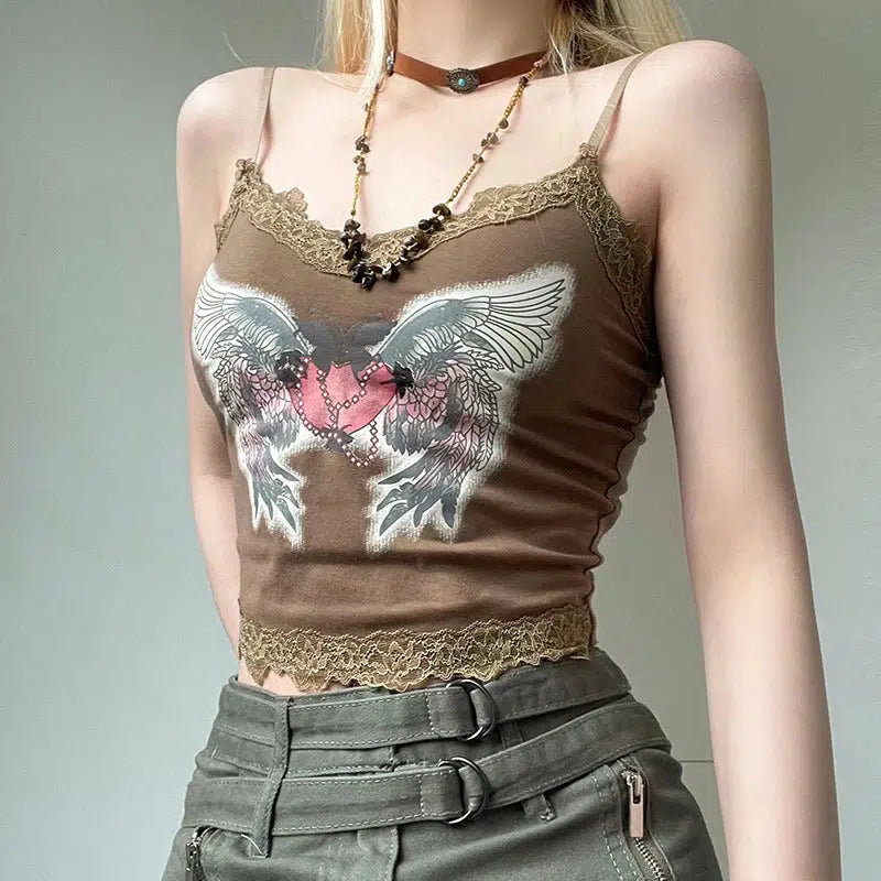 Style Core Aesthetics, New Style Trends - Fairy Grunge Angel Wings Top