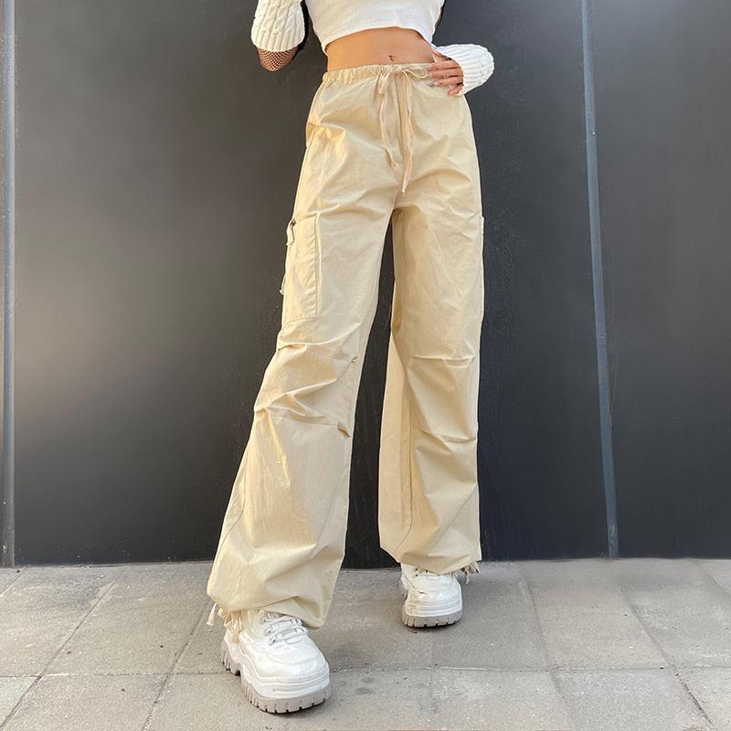 Style Core Aesthetics, New Style Trends - Fairy Grunge Drawstring Parachute Pants