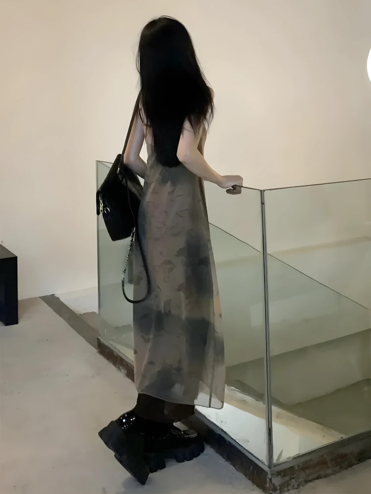 Style Core Aesthetics, New Style Trends - Fairy Grunge Forest Midi Dress