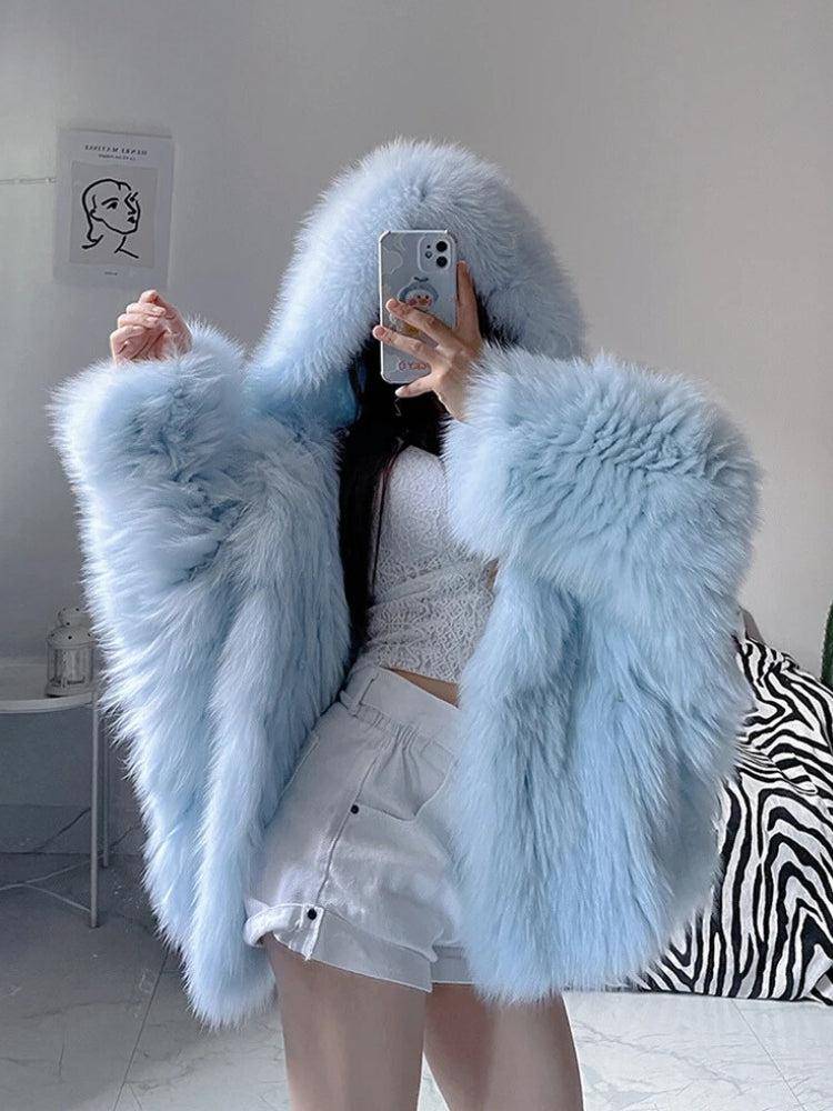 Style Core Aesthetics, New Style Trends - Faux Fur Hooded Jacket