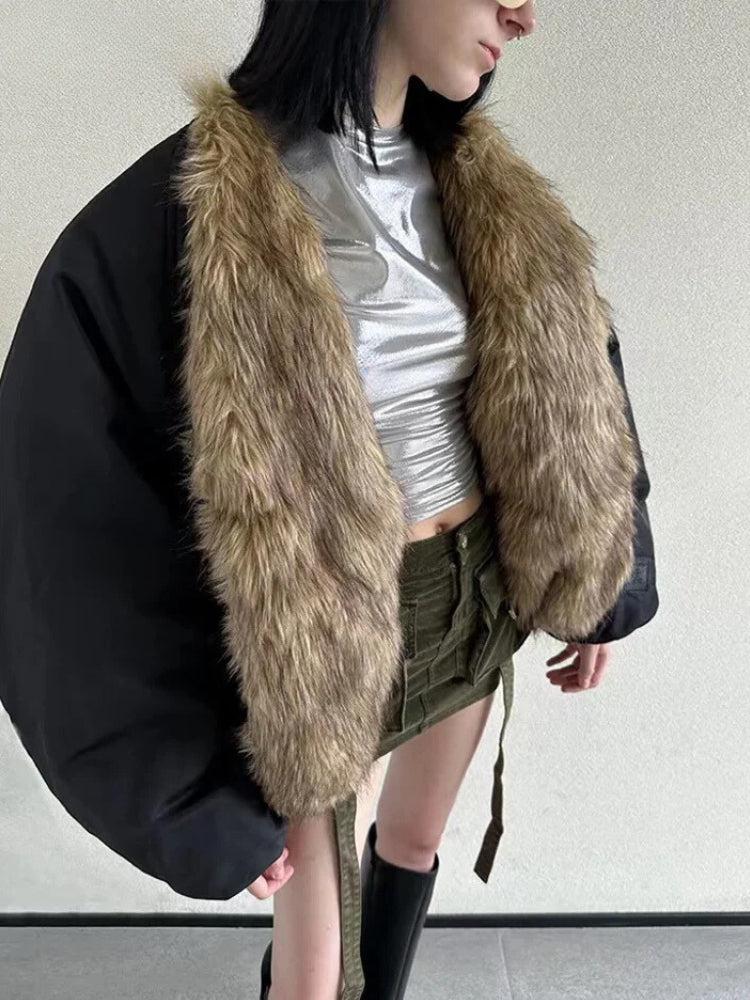 Style Core Aesthetics, New Style Trends - Faux Fur Puffer Jacket