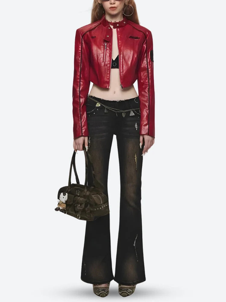 Style Core Aesthetics, New Style Trends - Faux Leather Biker Jacket