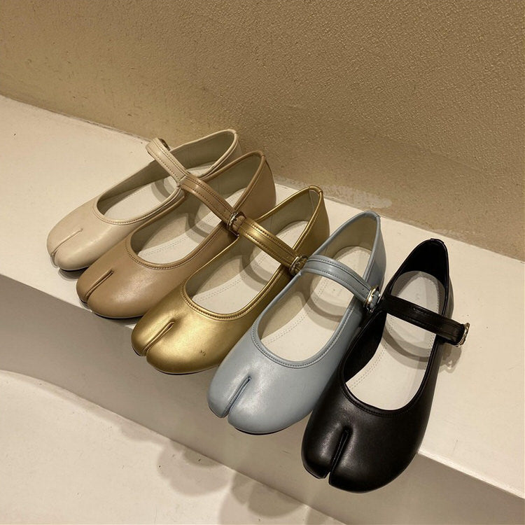 Style Core Aesthetics, New Style Trends - French Girl Split-Toe Tabi Ballet Flats