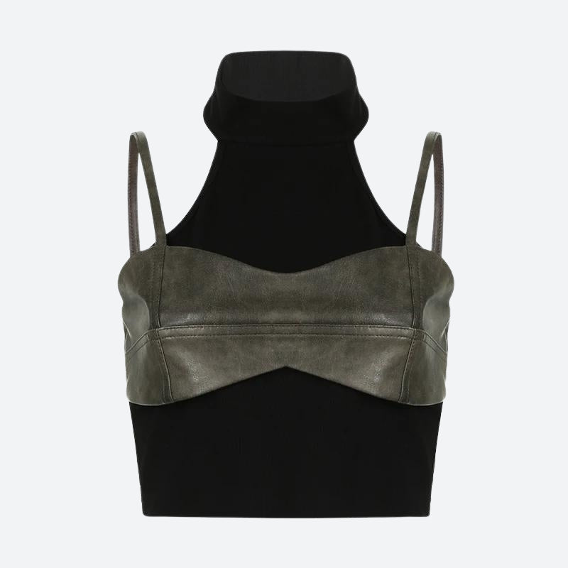 Style Core Aesthetics, New Style Trends - Grunge Crop Halter Top