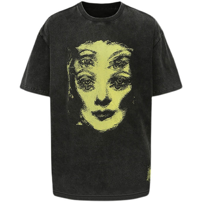 Style Core Aesthetics, New Style Trends - Grunge Ghost Face Graphic T-Shirt