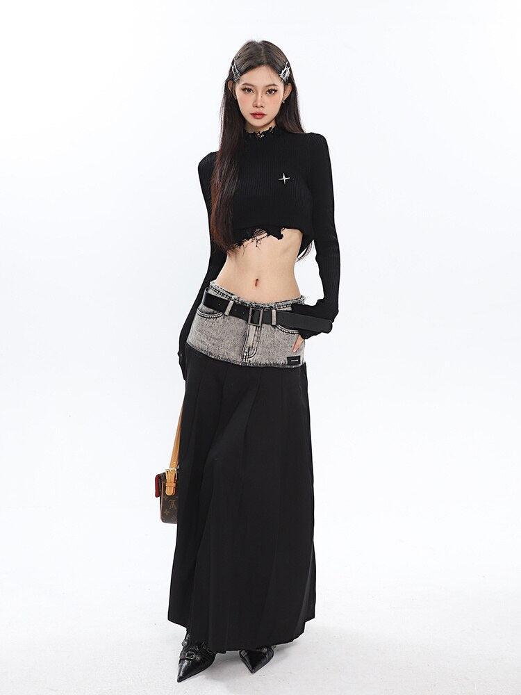 Style Core Aesthetics, New Style Trends - Grunge Turtleneck Distressed Sweater
