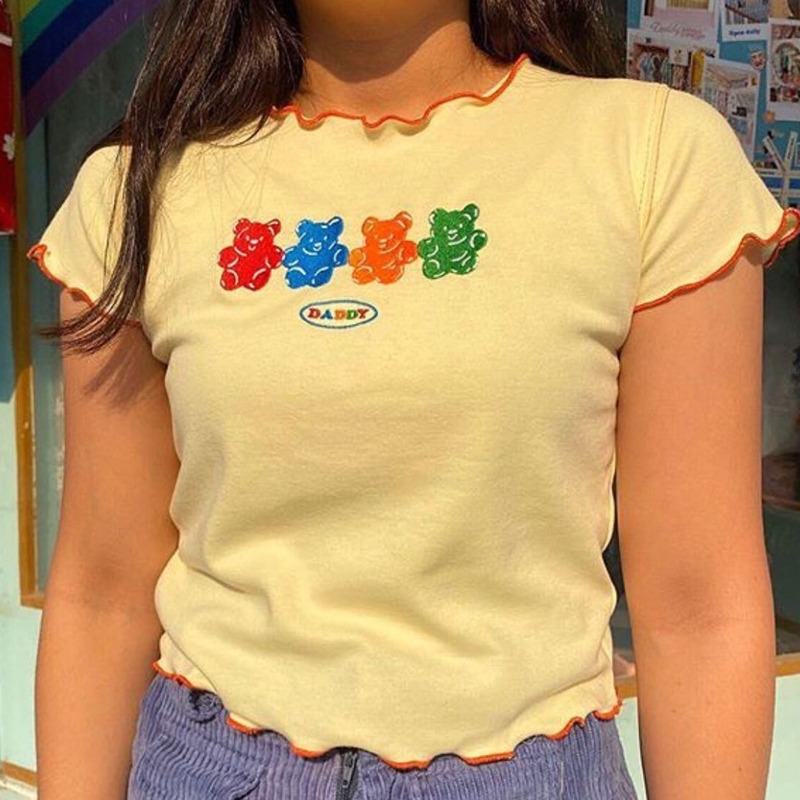 Style Core Aesthetics, New Style Trends - Gummy Bear Cropped Tee