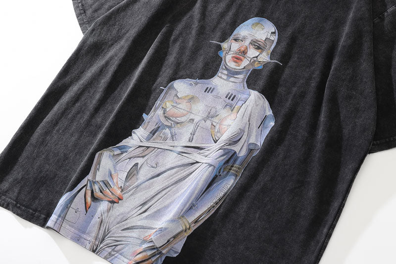 Style Core Aesthetics, New Style Trends - Hajime Sorayama Oversize Cotton T-Shirt