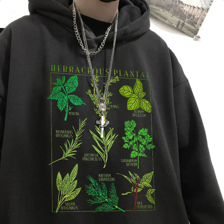 Style Core Aesthetics, New Style Trends - Herbaceous Plantae Hoodie