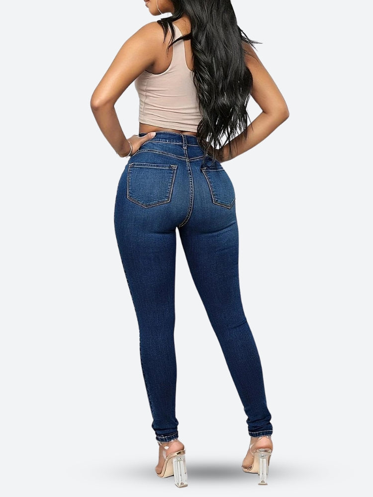Style Core Aesthetics, New Style Trends - High Rise Denim Skinny Jeans