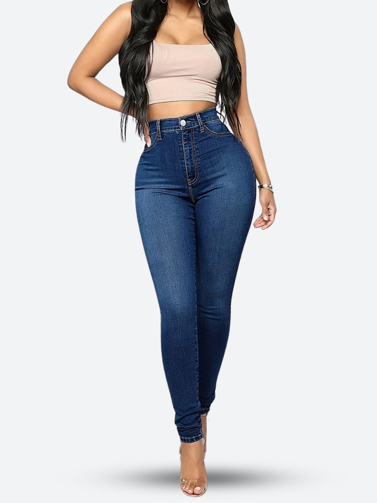 Style Core Aesthetics, New Style Trends - High Rise Denim Skinny Jeans
