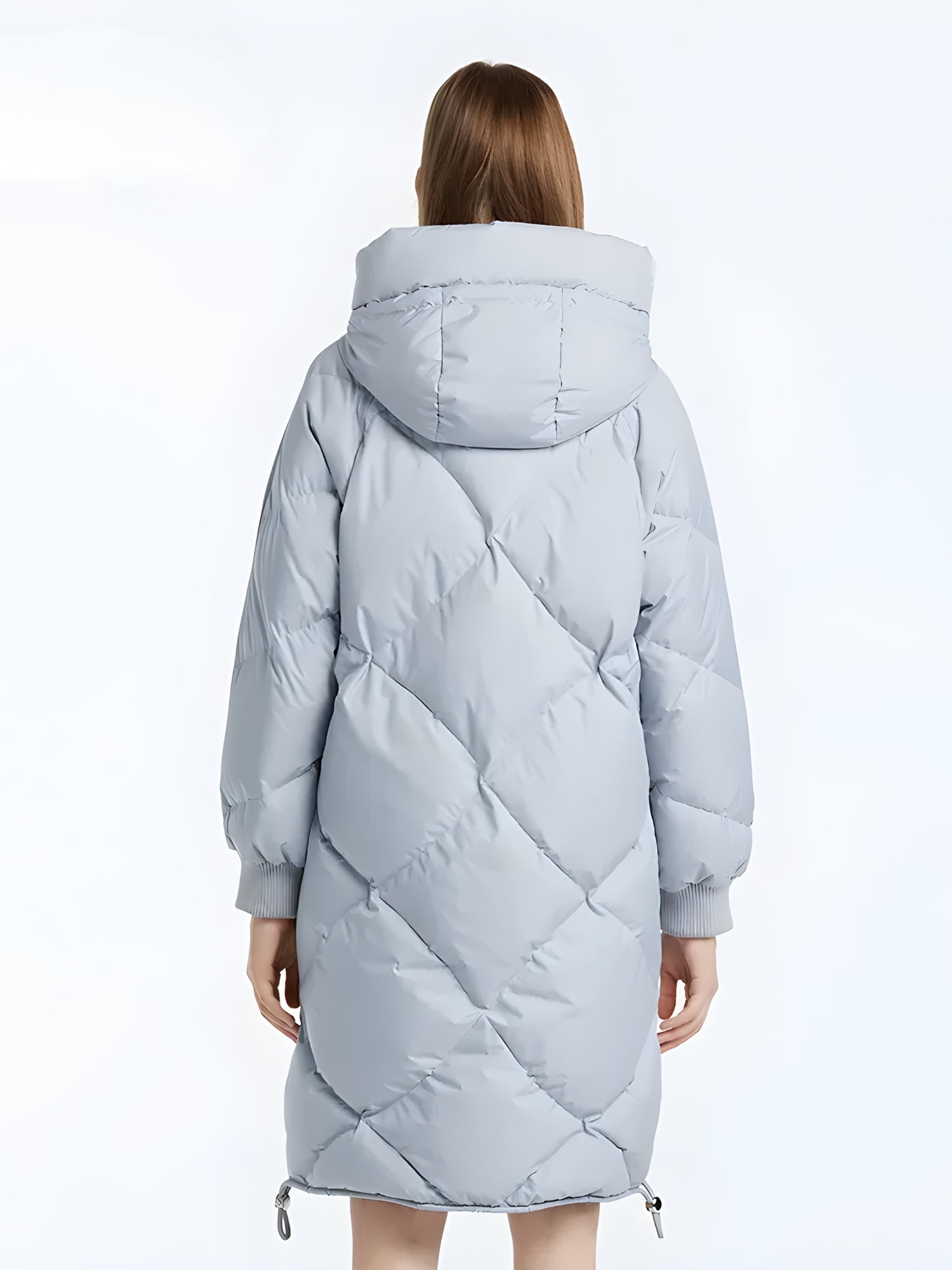 Style Core Aesthetics, New Style Trends - Hooded Zip-Up Long Puffer Coat