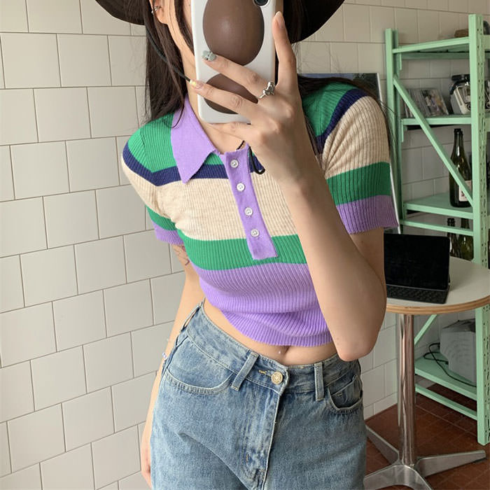 Style Core Aesthetics, New Style Trends - Indie Aesthetic Ribbed Crop Top