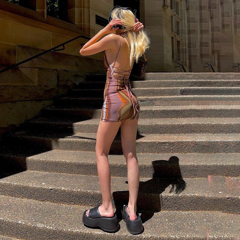 Style Core Aesthetics, New Style Trends - Indie Mesh Bodycon Mini Dress