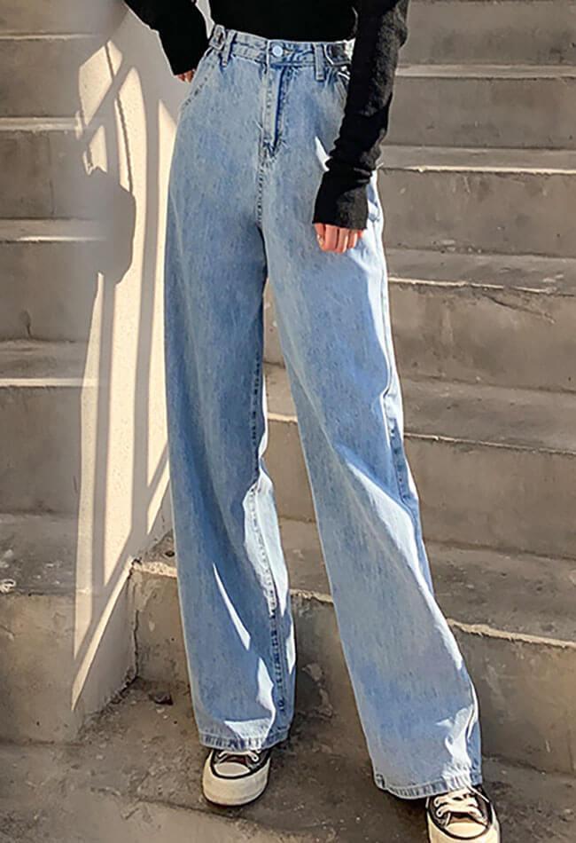 Style Core Aesthetics, New Style Trends - Jean boyfriend ample taille haute