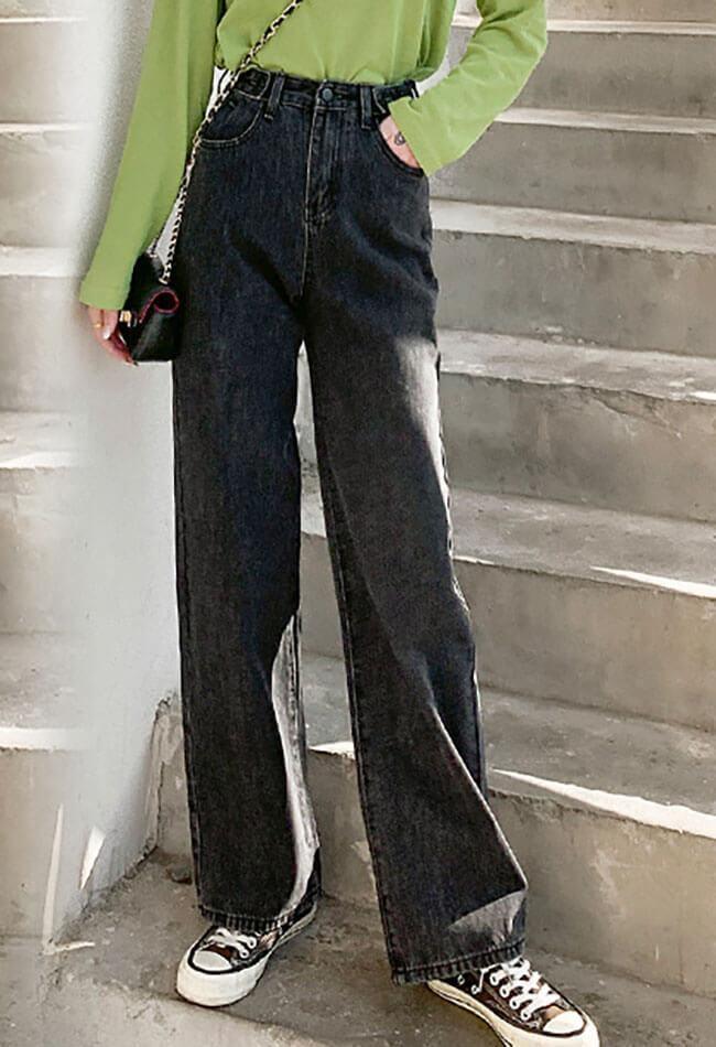 Style Core Aesthetics, New Style Trends - Jean boyfriend ample taille haute
