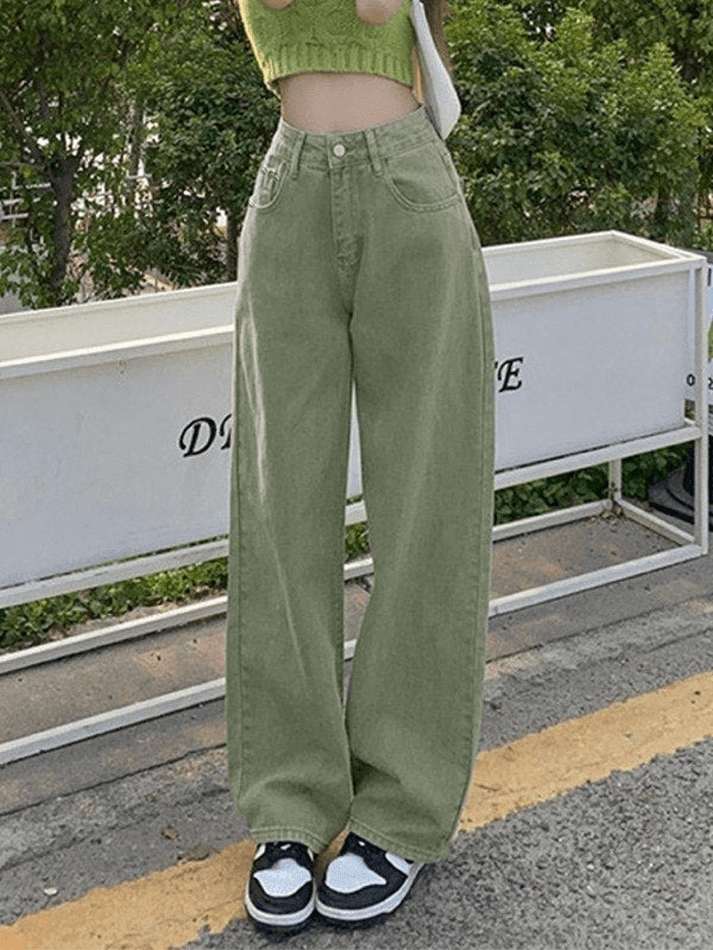 Style Core Aesthetics, New Style Trends - Jean boyfriend baggy légèrement délavé
