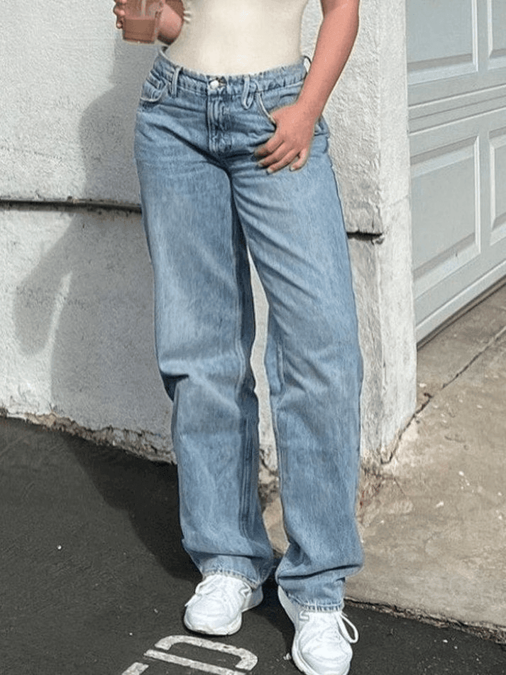 Style Core Aesthetics, New Style Trends - Jean boyfriend classique délavé moyen