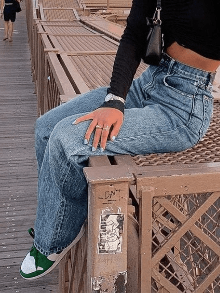 Style Core Aesthetics, New Style Trends - Jean boyfriend délavé clair