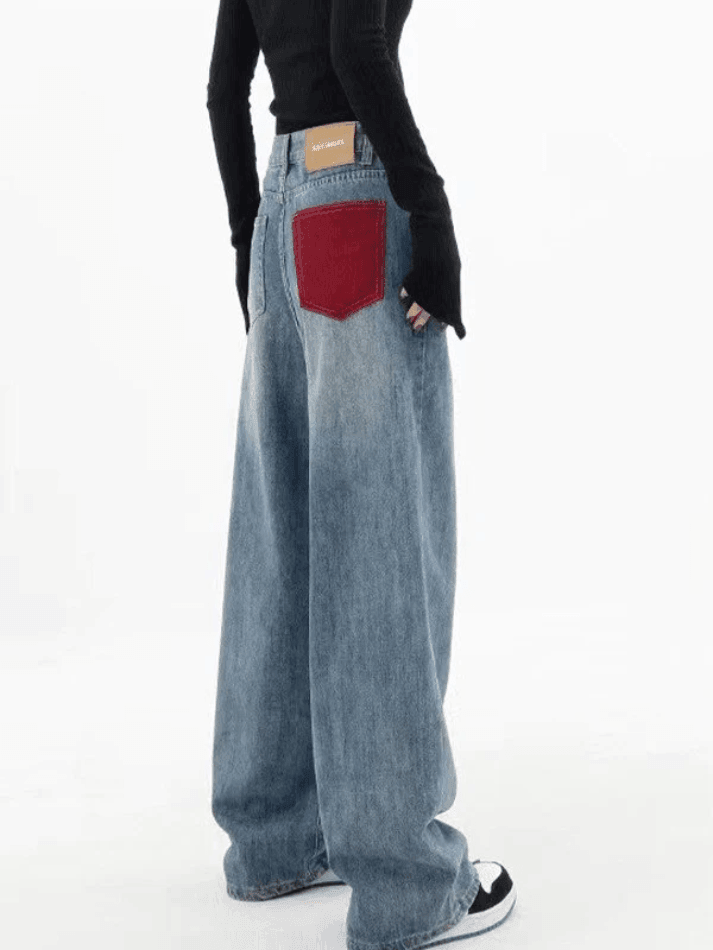 Style Core Aesthetics, New Style Trends - Jean boyfriend vintage contrasté années 90
