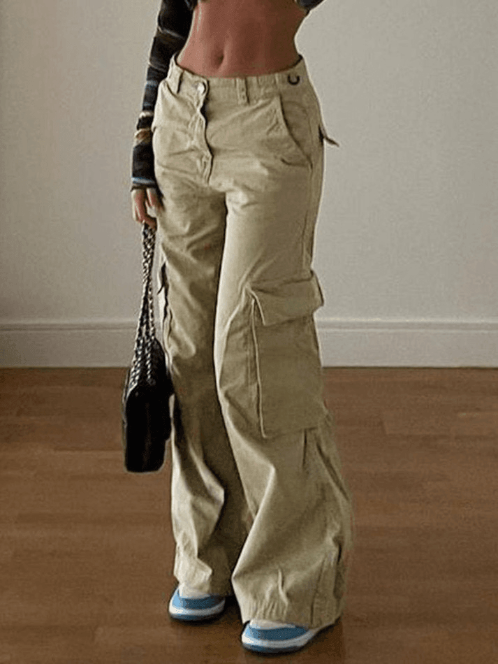 Style Core Aesthetics, New Style Trends - Jean cargo baggy à poches vintage