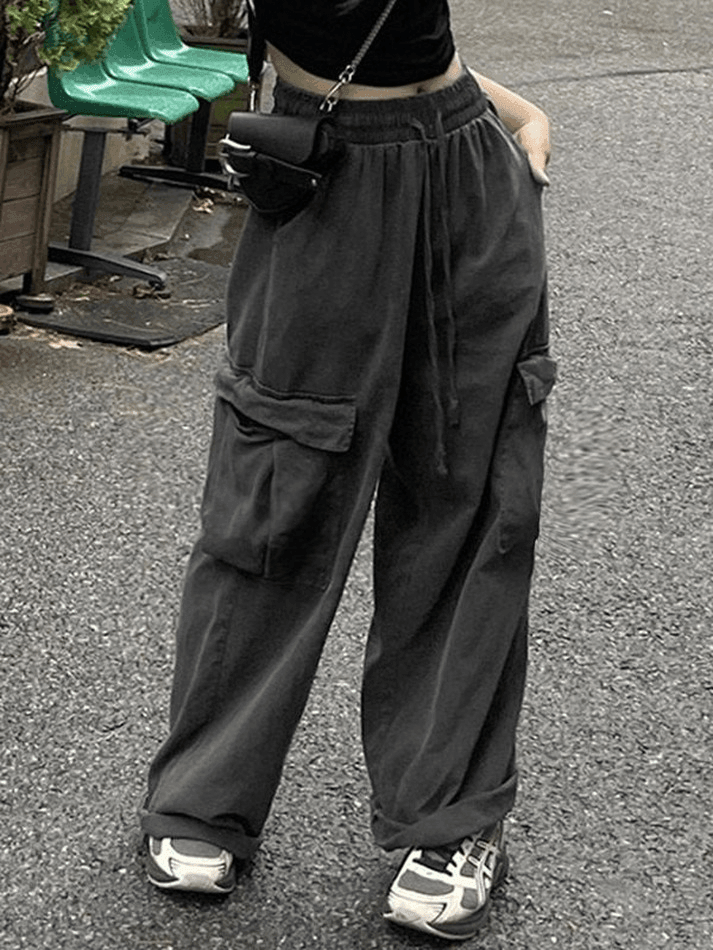 Style Core Aesthetics, New Style Trends - Jean cargo baggy vintage avec poches