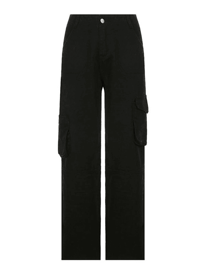 Style Core Aesthetics, New Style Trends - Jean cargo délavé à taille basse