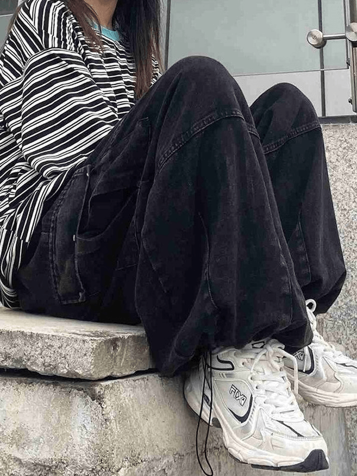 Style Core Aesthetics, New Style Trends - Jean cargo vintage baggy