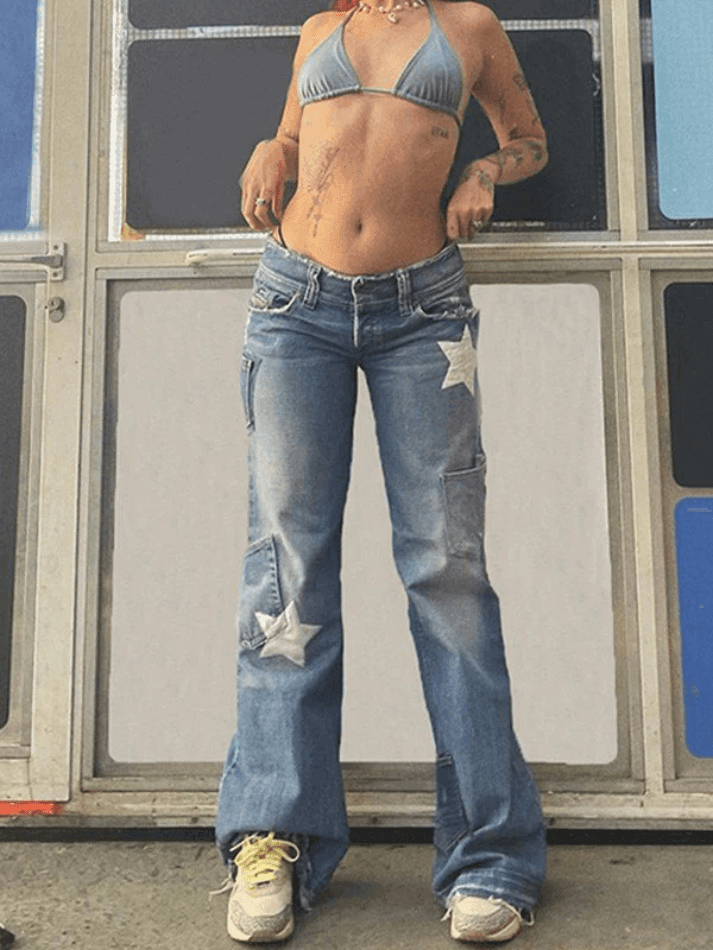 Style Core Aesthetics, New Style Trends - Jean cargo Vintage Star en détresse