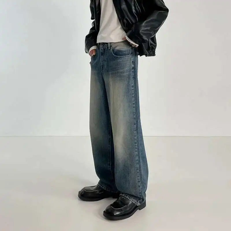 Style Core Aesthetics, New Style Trends - Jean large Y2K Stone Fade