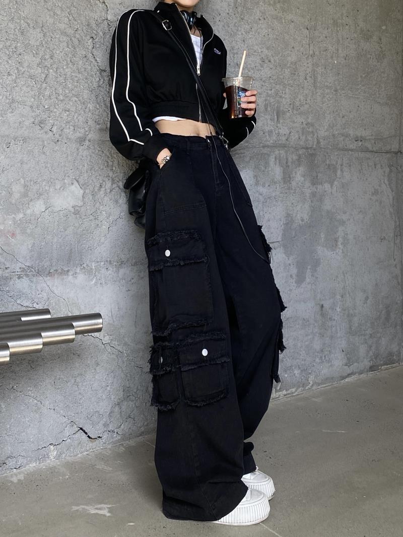 Style Core Aesthetics, New Style Trends - Jeans Cargo Multi-Poches Vintage Baggy