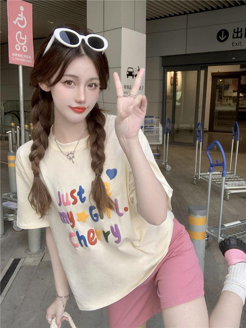 Style Core Aesthetics, New Style Trends - Just Be My Girl Cherry Tee