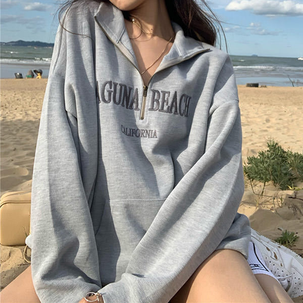 Style Core Aesthetics, New Style Trends - Laguna Beach Zip Up Sweatshirt
