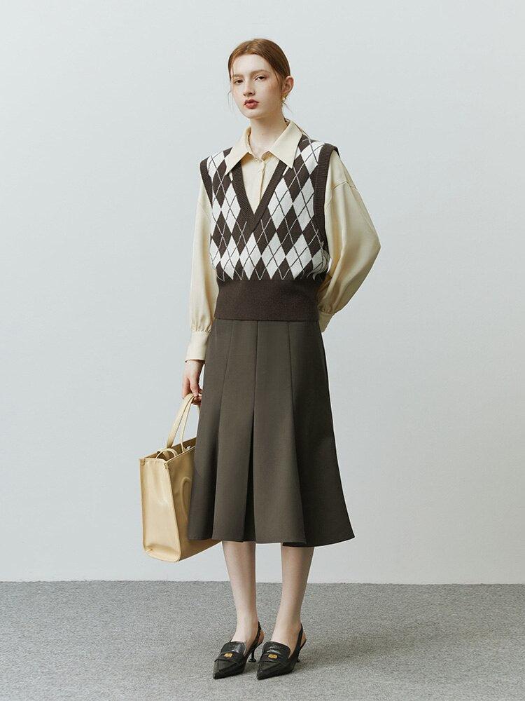 Style Core Aesthetics, New Style Trends - Light Academia Argyle Sweater Vest