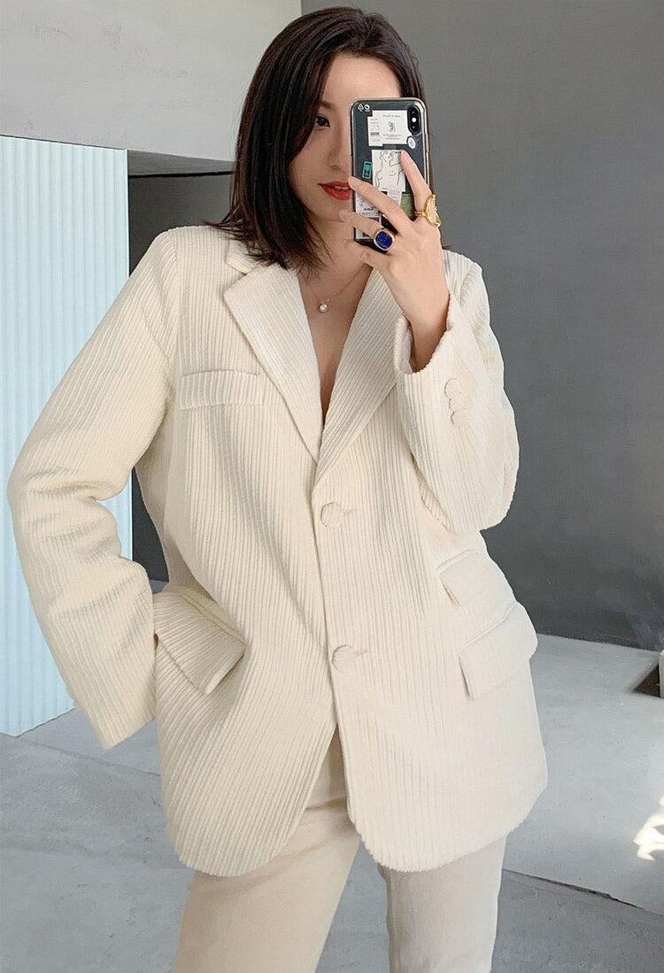 Style Core Aesthetics, New Style Trends - Light Academia Corduroy Blazer
