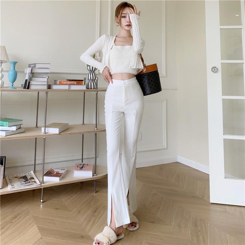 Style Core Aesthetics, New Style Trends - Light Academia Hem Split Pants