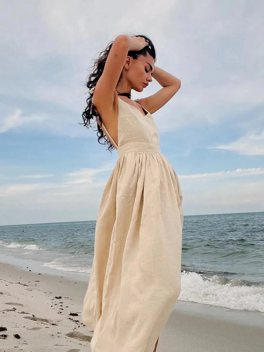 Style Core Aesthetics, New Style Trends - Linen Midi Dress